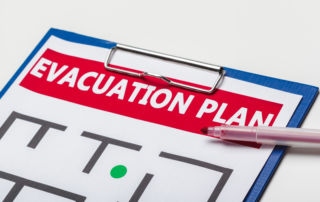 Evacuation plan image for visual effect