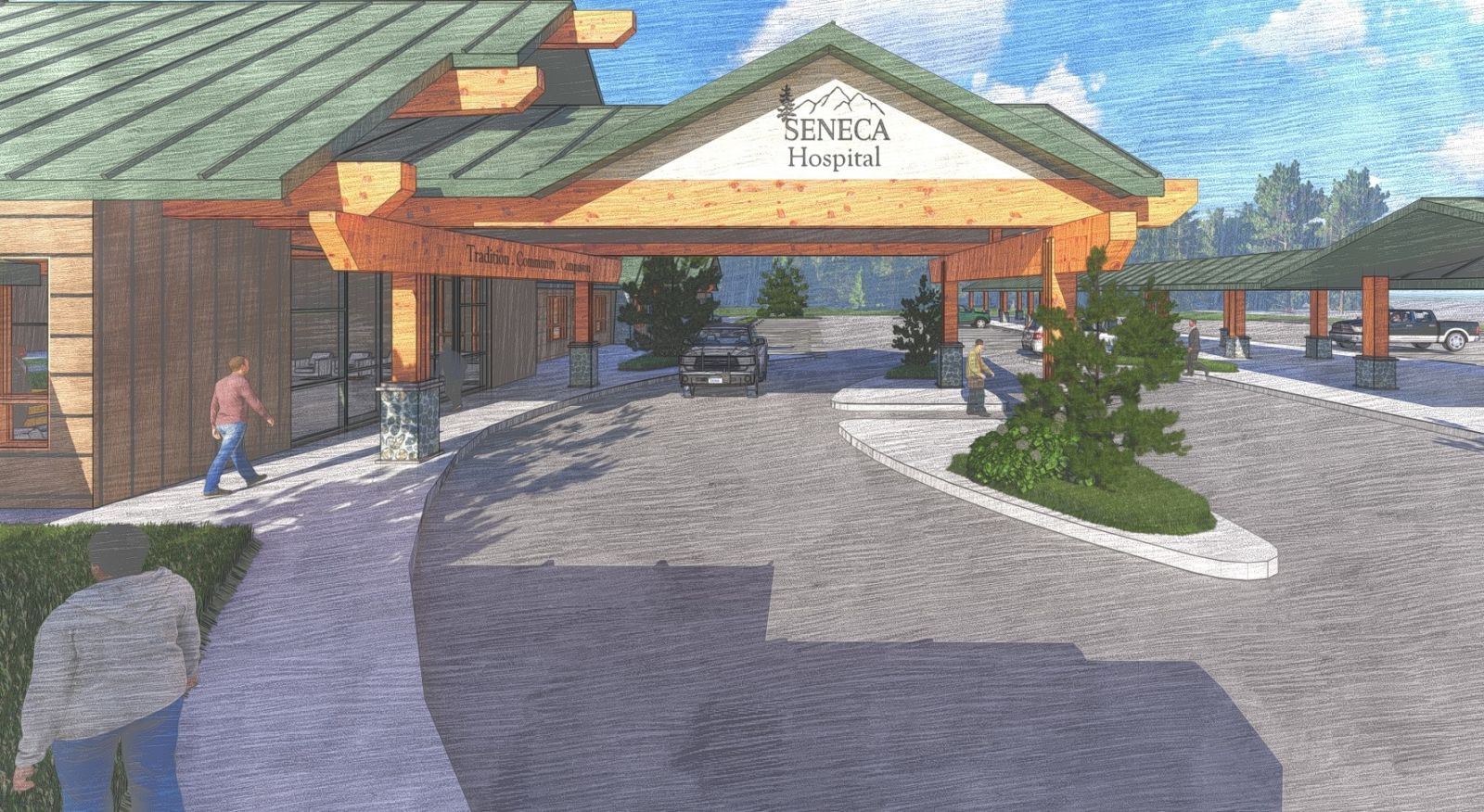 Proposed New hospital conceptual design - front entrance