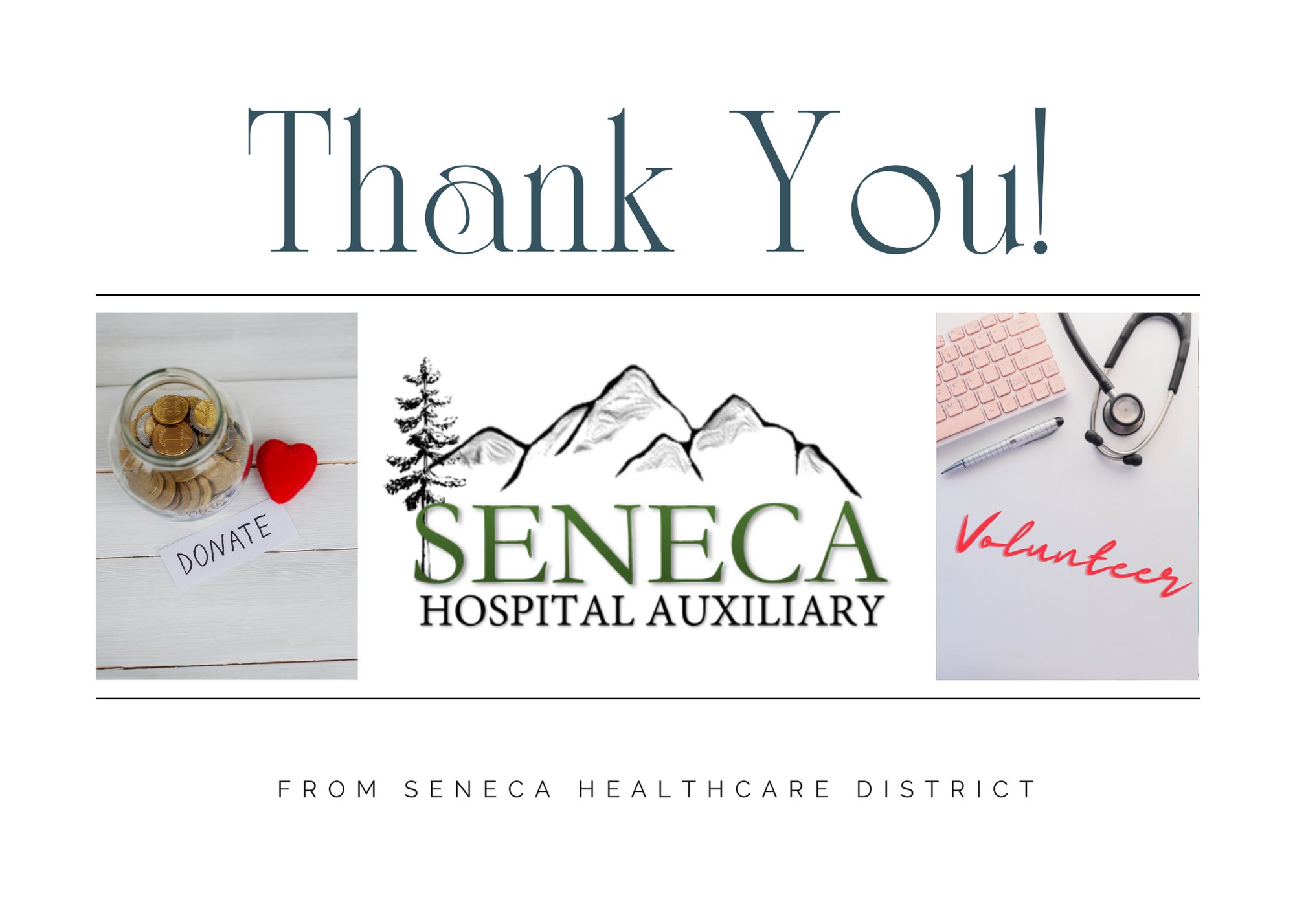 Thank you card for Seneca Auxiliary